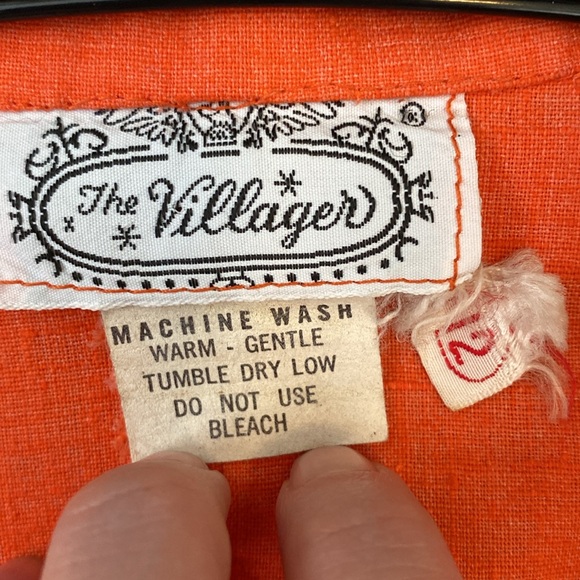 Vintage 60s/70s Shirt Jacket with Flower Print Buttons - Picture 5 of 6